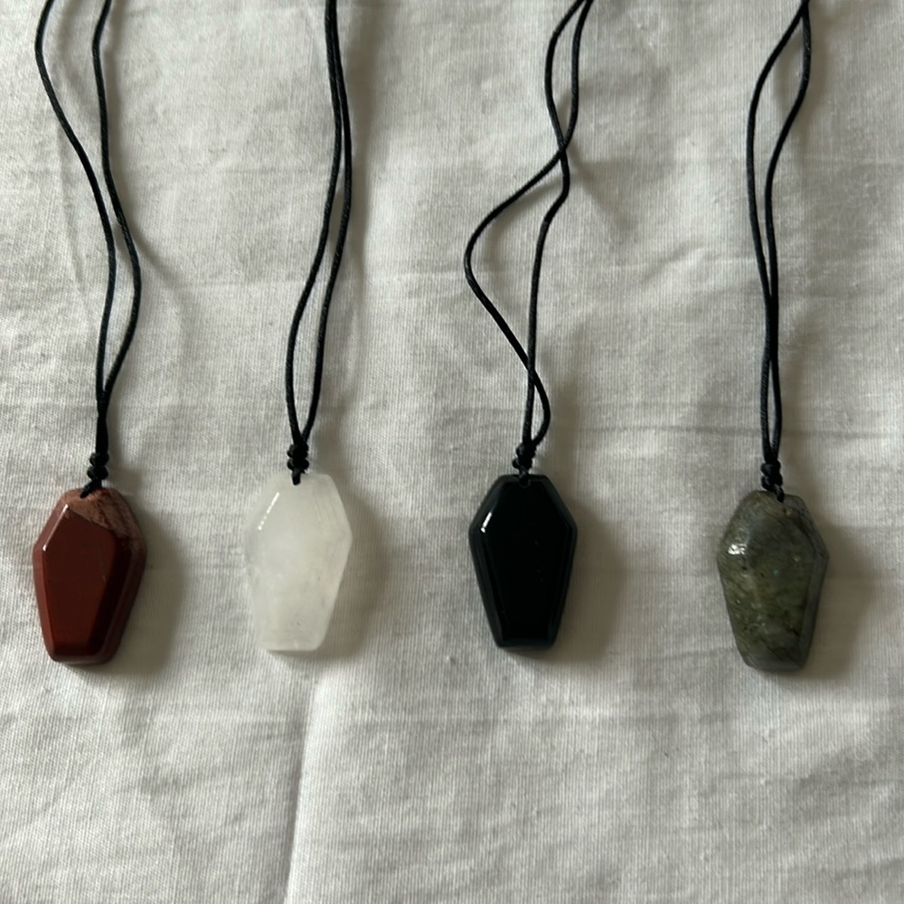 Gemstone coffin pendant bundle